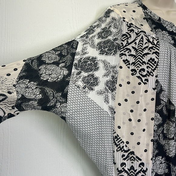 Anthropologie - Maeve Linden Floral Patchwork Dolman Button Down Blouse Size SM - Picture 5 of 12